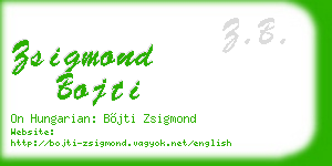 zsigmond bojti business card